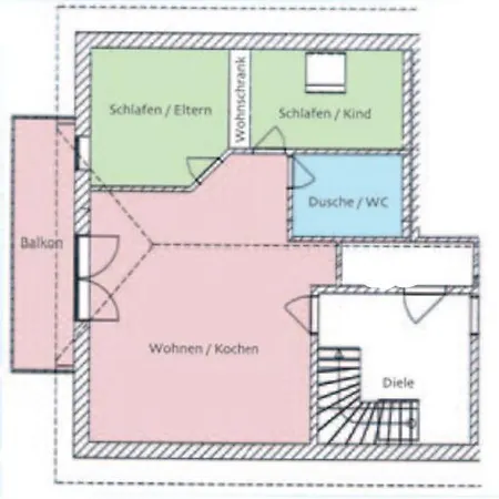Daire 4 Sterne Mauerschwalbe Mit Balkon Lobbe